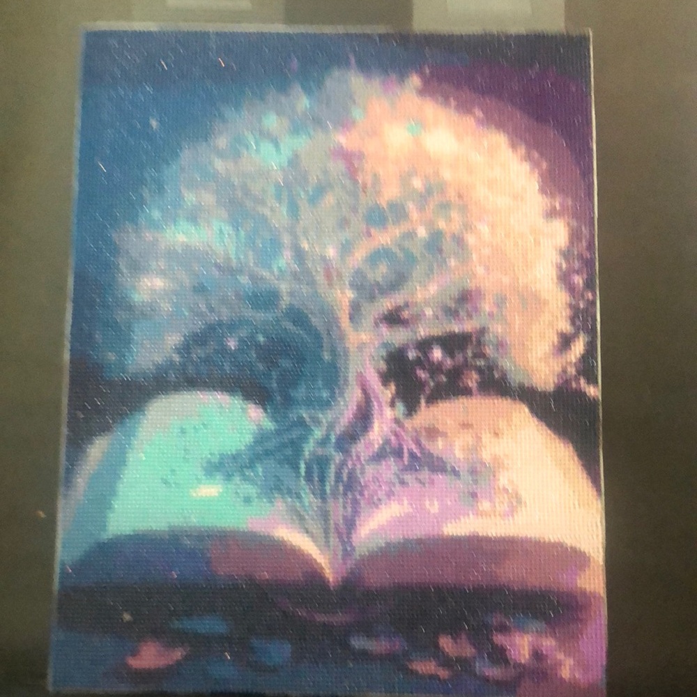 Mystical Tree Canvas Art - Blue and Purple